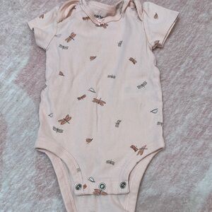 Carter's Pink Bodysuit with Delicate Print